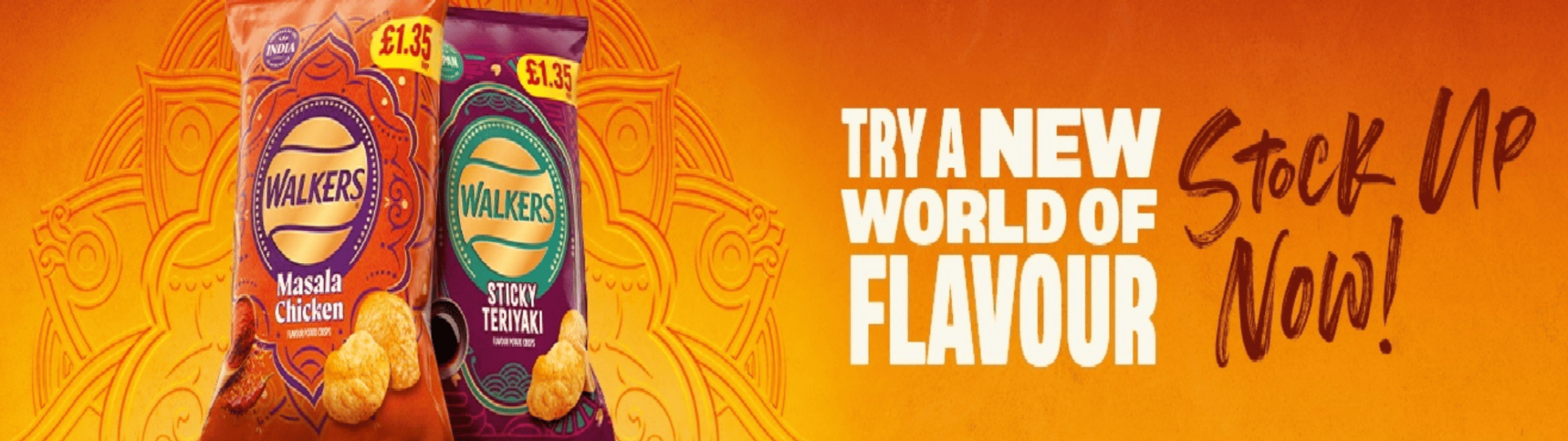 Walkers snack flavors advertisement